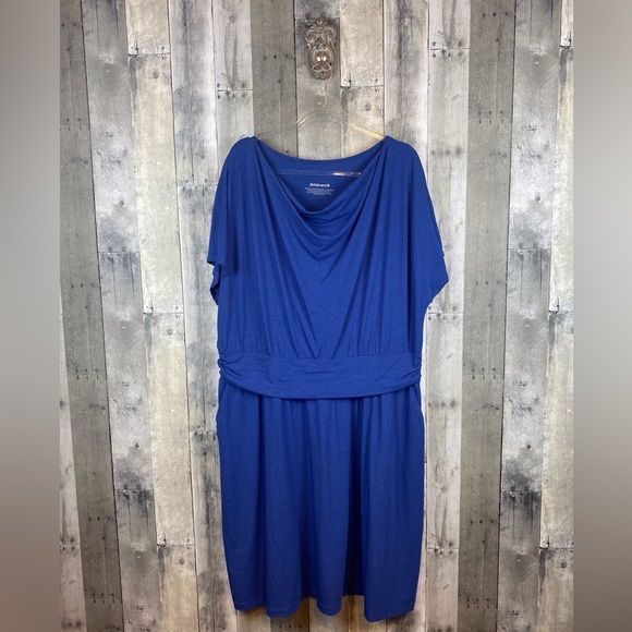 Betabrand Canopy Ruched Dress in Royal Blue Size 2X. - Picture 1 of 10
